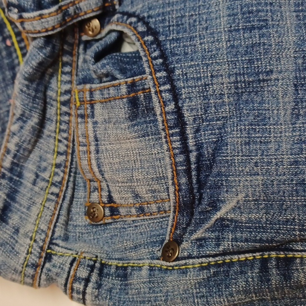 SO flare juniors size 11 Average jeans top yellow stitches boot cut - Picture 4 of 10